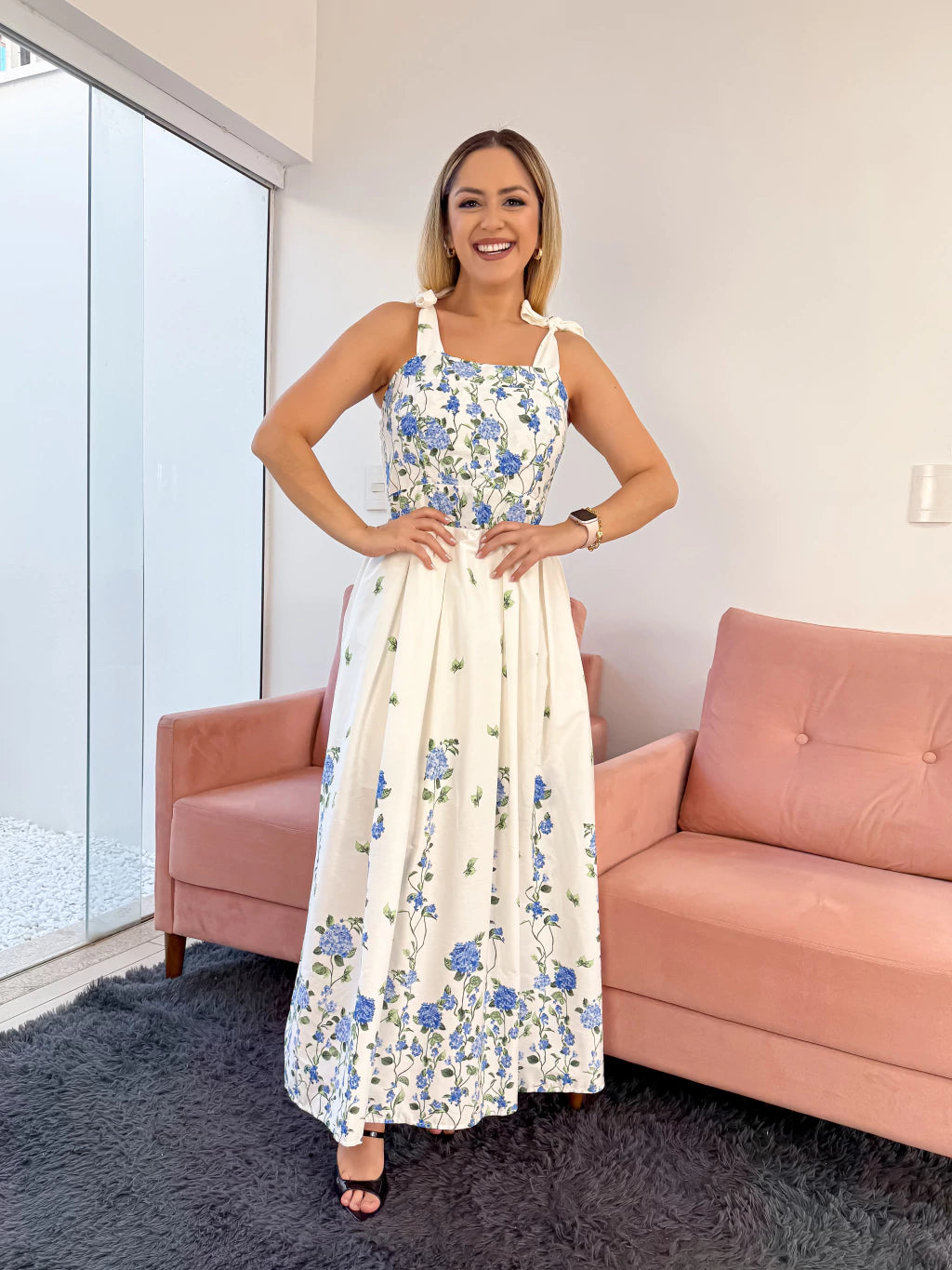 Vestido Princesa Estampa em flores