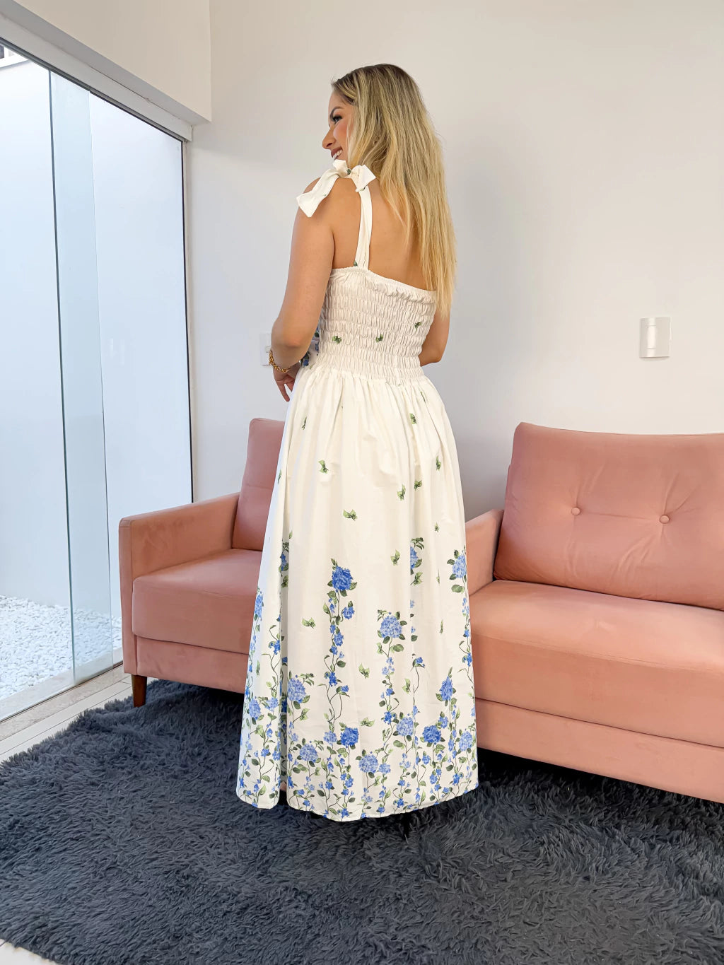 Vestido Princesa Estampa em flores