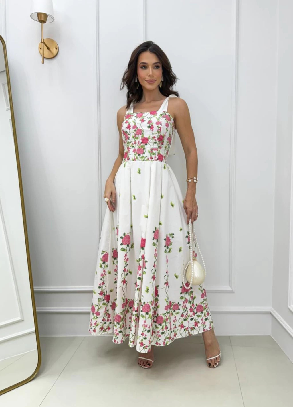 Vestido Princesa Estampa em flores