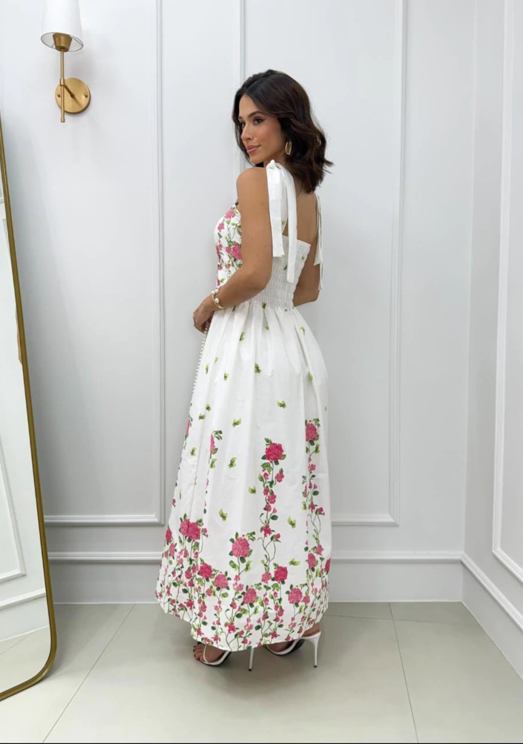 Vestido Princesa Estampa em flores