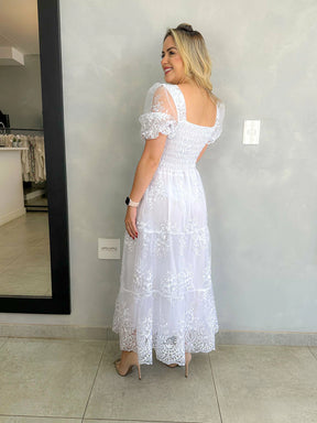 VESTIDO PRINCESA TULE BORDADO