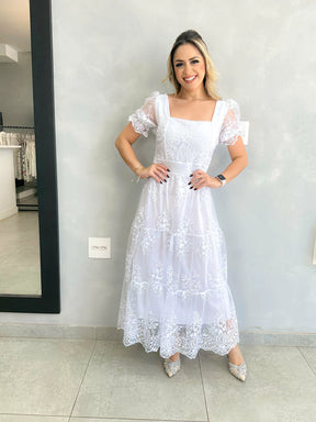 VESTIDO PRINCESA TULE BORDADO