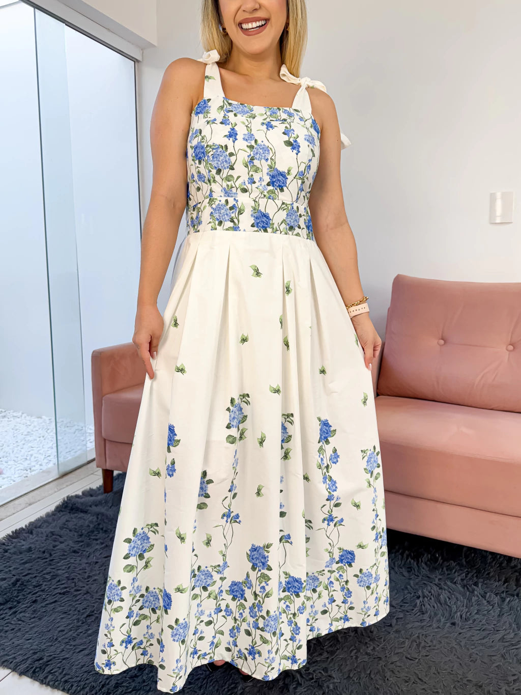 Vestido Princesa Estampa em flores