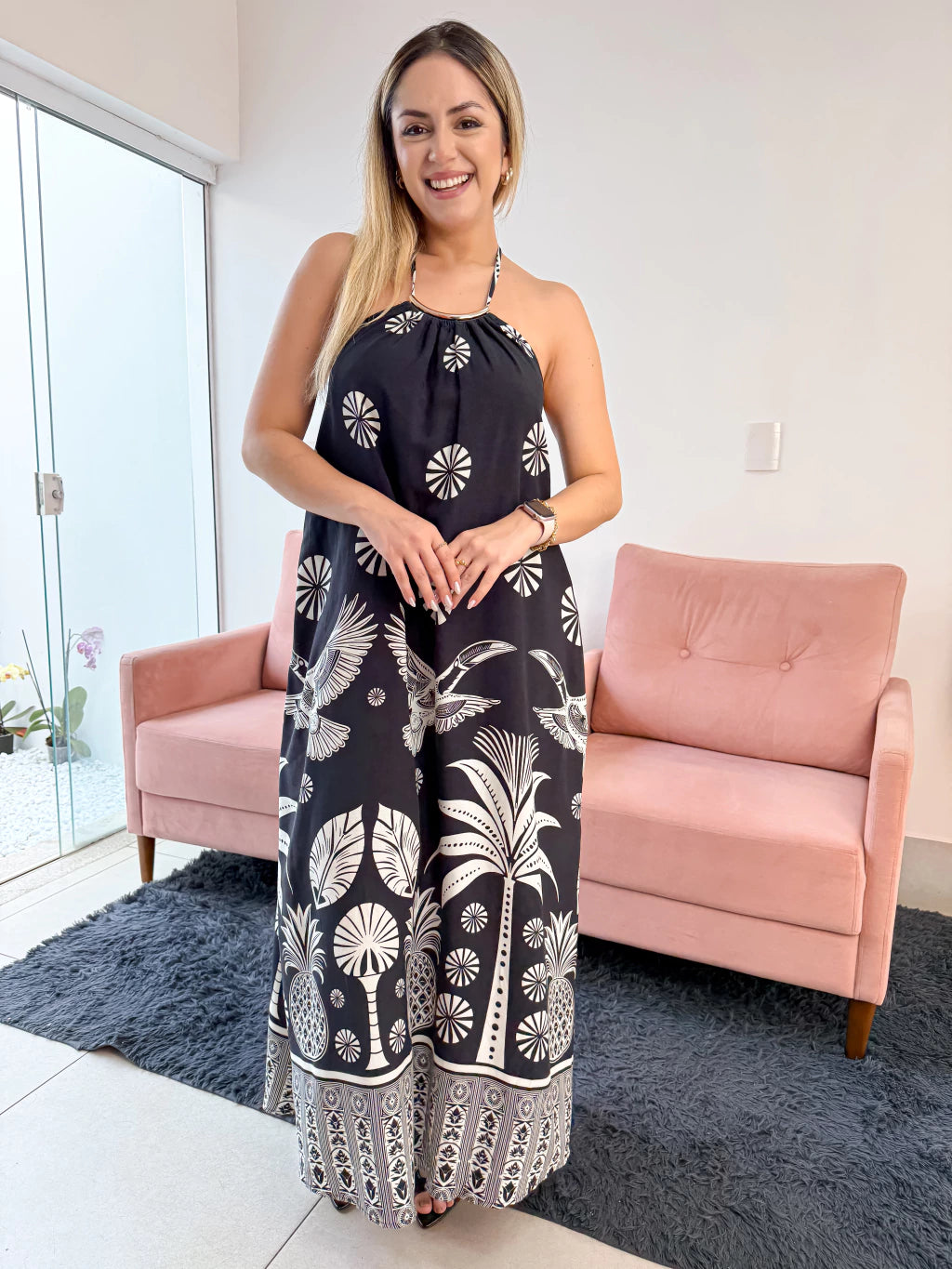 Vestido Frente unica preto