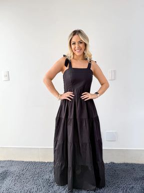 VESTIDO PRINCESA PRETO ALÇA